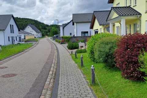 Bild zeigt Blick auf das Neubaugebiet in Bitburg Erdorf