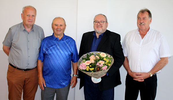 Gruppenbild zu Gratulation durch die FBL Fraktion:  v.l. Manfred Böttel, Josef Sonnen, Paul Sonnen, Hermann Josef Fuchs